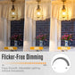 LED Edison Bulbs Dimmable, E26 Bulb 60 watt Equivalent, Soft White 2700K, ST58 Vintage Light Bulbs, 90+ CRI, 6W 600LM, E26 Medium Base, Clear Glass, 10 Pack