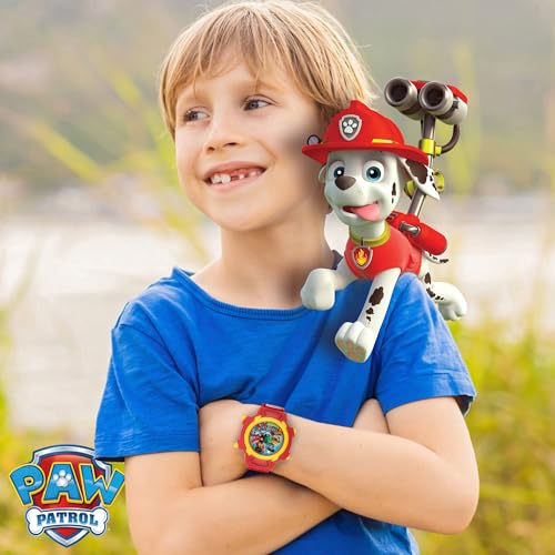 Nickelodeon Paw Patrol Kids Digital Watch with LCD Display, Velcro Strap, Chase, Marshall, Rubble & Rocky, Perfect for Young Fans Learning to Tell Time, Ideal Gift for Kids Ages 3+
