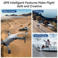 Drone with 4K Camera for Adults - B16 GPS Under 250g, Brushless Motor, Lightweight and Foldable RC Quadcopter for Beginners Toys Birthday Present, 50 Mins Long Flight