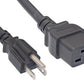 NEMA 5-15P to IEC 320 C19 Power Cord Extension, 14AWG, 15A 125V, 6ft – For IEC C19 Inlet Equipment Only (Not C13 / Not 20A Devices)