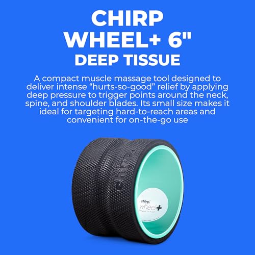 Chirp Wheel Foam Roller – 6” High-Density Muscle Roller for Back & Neck, Trigger Point Therapy, Deep Tissue Massage, Stretching & Exercise, Spine-Friendly, 500 lbs Capacity (Mint)