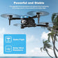 Drone with Camera - Drone with Screen on Controller for Beginners, Foldable Remote Control Quadcopter with Gesture Control, 3D Flip, One Key Start, Emergency Stop, 2 Batteries, Easier to use