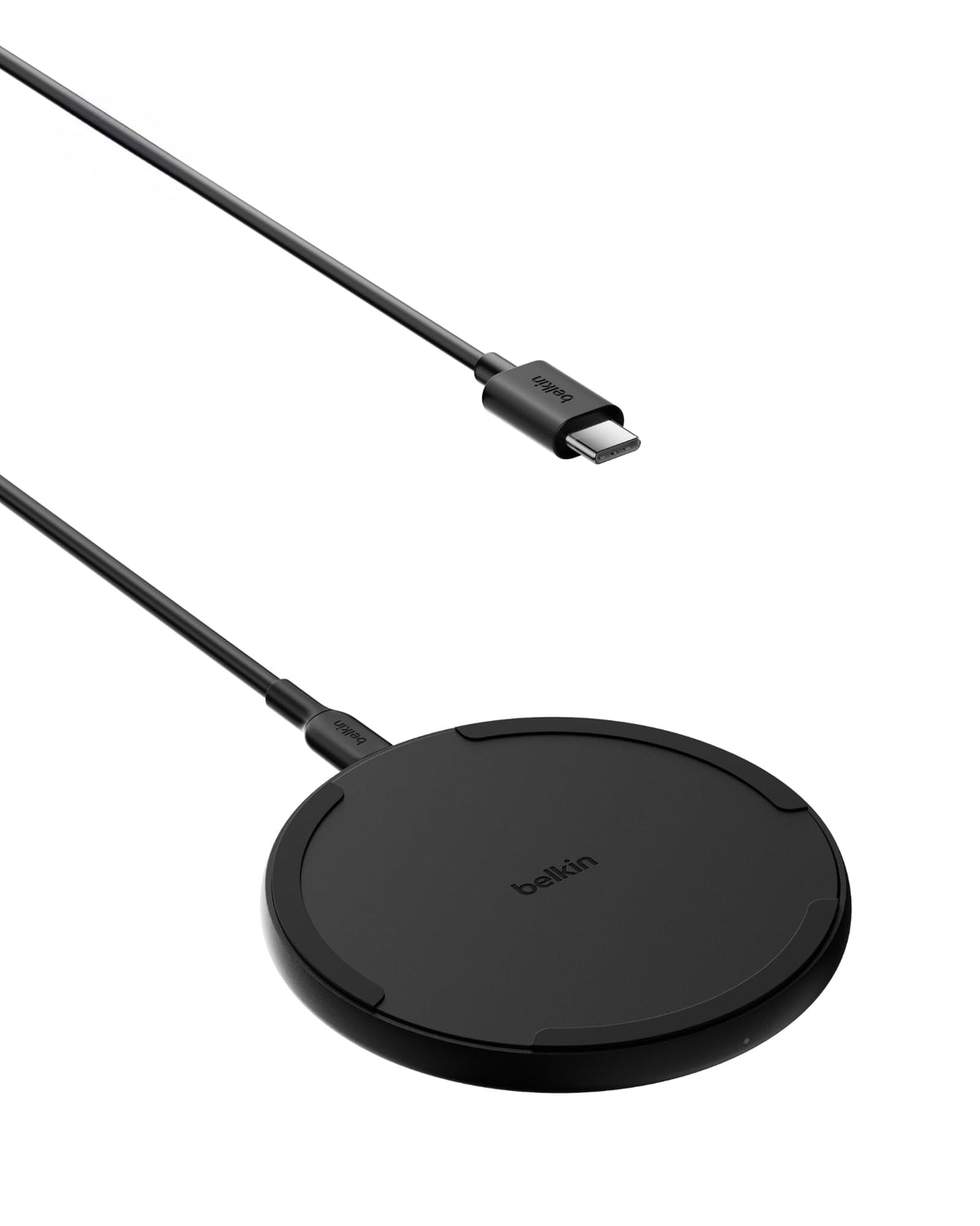 Belkin Wireless Charging Pad 15W - Qi Charger - Wireless Charger iPhone 17, Charging Station for Apple iPhone 16/15/14 Series, AirPods, Samsung Galaxy S25/S24, Pixel 5ft Cable Included, Black, 1-Pack