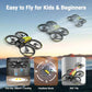 Drone for Kids with Camera and 4.5" Screen Remote – Beginner RC Drone with Brushless Motor, Optical Flow Hover, One-Key Takeoff, 2 Batteries