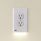 Single - SnapPower GuideLight [For Duplex Outlets] - Replaces Plug-In Night Light - Electrical Receptacle Wall Plate With LED Night Lights - Auto On/Off Sensor - (Duplex, White)