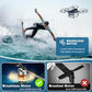 GPS Drone with Camera, 2K HD Drones for Adults, Foldable FPV Drone with GPS Auto Return, Follow Me, Circle Fly, Waypoint Fly, 5G Transmission, Gestures Selfie, Brushless Motor, 2 Batteries, Charcoal