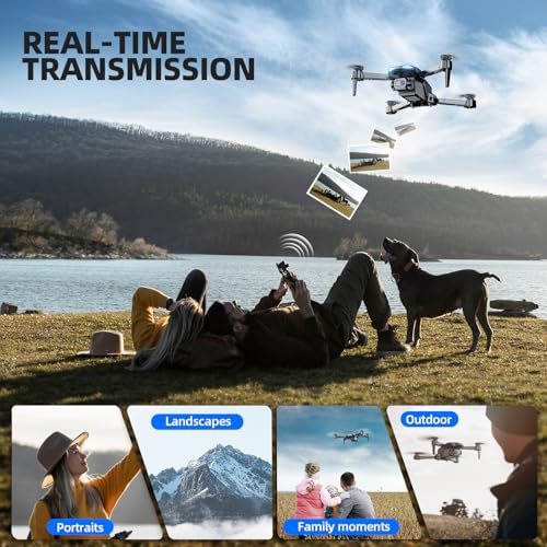 Drone with Camera for Adults Beginners Kids, Fun 1080P Foldable Mini Drone for Exciting Indoor Outdoor Play, RC Quadcopter with 2 Batteries, One Key Start, Easy to Fly, Altitude Hold, 3D Flips