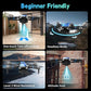 M18LCD Drone with 4K Camera for Adults Drone with Screen on Controller Brushless Motor Optical Flow Positioning Headless Mode One Key Takeoff/Landing RC Quadcopter for Beginners Adults Gifts