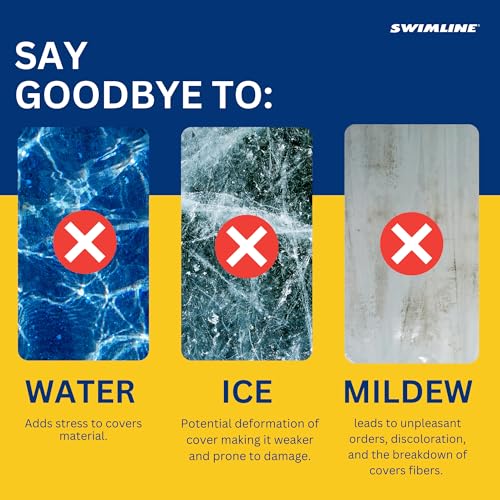 SWIMLINE HYDROTOOLS ORIGINAL Submersible Pool Cover Water Siphon Pump Automatic Removal For Above Ground Swimming Pools, Covers, & Hot Tubs Winterizing Kit |Non Electric Drain Hose Cover Saver 5436