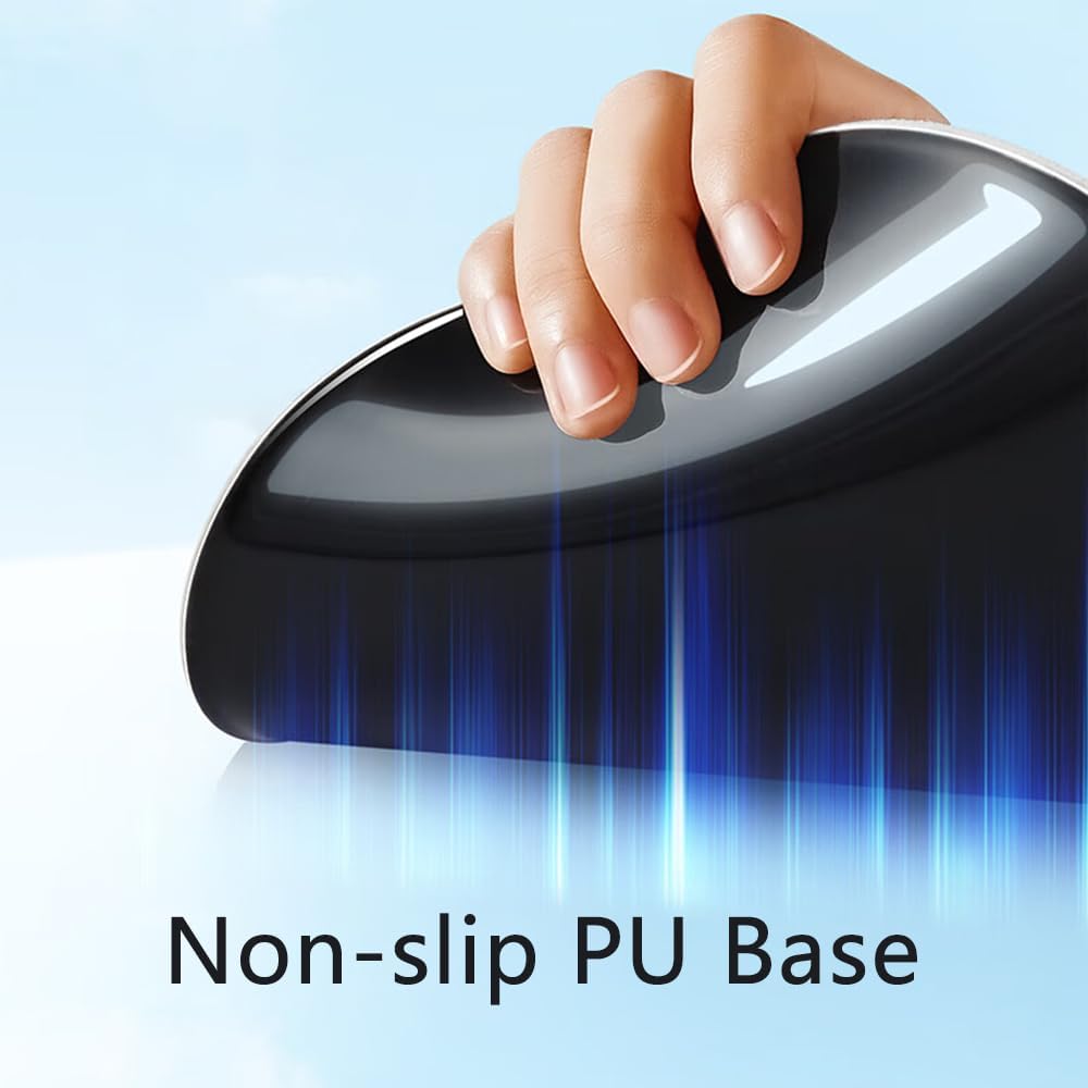 Ergonomic Mouse Pad with Wrist Rest, Gel Wrist Support Mousepad, Pain Relief Laptop Computer Mouse Pad, Non-Slip Mouse Pads for Office & Home (Black)