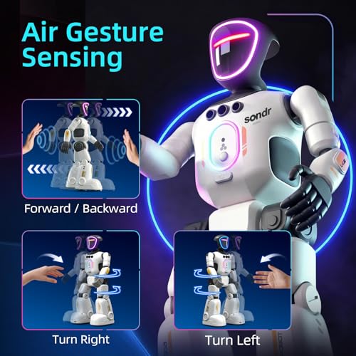 Robot Toy for Kids, Voice Recording&Playback Remote Control Robot, LED Faces Interactive Kids Toy with Gesture Sensing, Music Walking Dancing Birthday Gift for 4 5 6 7 8 9 10 11 12 Year Old Boys Girls