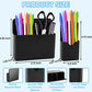 Magnetic Pen Holder,2 Pack Magnetic Dry Erase Marker Holder with Generous Compartments,Strong Magnet Storage Marker Pen Pencil Organizer for Refrigerator,Whiteboard,Locker Accessories