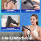 3-in-1 Detachable Massage Gun Deep Tissue, Ergonomic Extension Handle Back Massager for Pain Relief, Portable Percussion Muscle Massager for Shoulder, Thigh, Waist & Neck, FSA-HSA Eligible