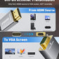 HDMI to VGA Adapter Cable 6FT [Metal Case, Nylon Cable] 1080P@60Hz HDMI Male to VGA Male Uni-Directional Braided Cord for Computer, Laptop, Monitor, Roku, Xbox, Graphics Card More