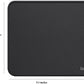 Logitech Mouse Pad - Studio Series, Computer Mouse Mat with Anti-Slip Rubber Base, Easy Gliding, Spill-Resistant Surface, Durable Materials, Portable, in a Fresh Modern Design, Graphite