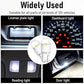 30 PCS Car 194 LED Bulbs, 168 2825 W5W T10 Wedge COB LED Replacement Bulb, 6000K License Plate Light Bulb, Error Free Interior Bulb for Dashboard Light, Dome Lights,License Plate Lights (White)