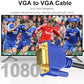 VGA Cable 6 Feet, Gold-Plated Shielded VGA Male to Male Monitor Computer Cable Adapter Cord 15 Pin HD15 1080P@60Hz Full HD High Resolution for TV Computer Projector-Blue-Upgraded