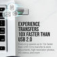 PNY 32GB Turbo Attache 3 USB 3.0 Flash Drive, Grey (Pack of 5)