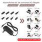 DC 5V 2A 2000mA Power Supply Cord Charger Multi Tips 10W AC Adapter with 8 Selectable Multiple Switching Connectors for TV Box LED Lights Strip Tablets Webcam Camera Speaker Router Transformer ect