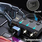 LIHAN Car Cigarette Lighter Splitter 8-in-1,120W 3-Socket Adapter & 5 USB with Master Power Switch,Prevents Battery Drain,PD36W USB-C Fast Charge,3.3FT Cord & LED Meter for Dashcam, RVs,Older Cars