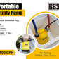Tankless Water Heater Flushing Kit Includes 1/6HP Submersible Sump Pump with Two Adapters & 3 Gallons Pail with Bucket Lid Opener & Two 1/2” Dia X 6’ PVC Hoses with Washers