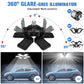 LED Garage Lights Bulb 2 Pack 180W 18000LM 6500K Led Shop Light with 6 Plus 1 Deformable Panels Basement Barn Ceiling Lights for E26/E27