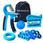 Grip Strength Trainer 7 Pack Adjustable, Finger Stretcher Resistance Extensor Bands, Finger Exerciser, Hand Gripper Strength Ring & Stress Ball