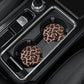 4 Pack Car Coasters, 2.75inch Leopard Print Cup Holder Coasters for Car, Neoprene Cup Pad Mat Coaster for Cup Holders for Women