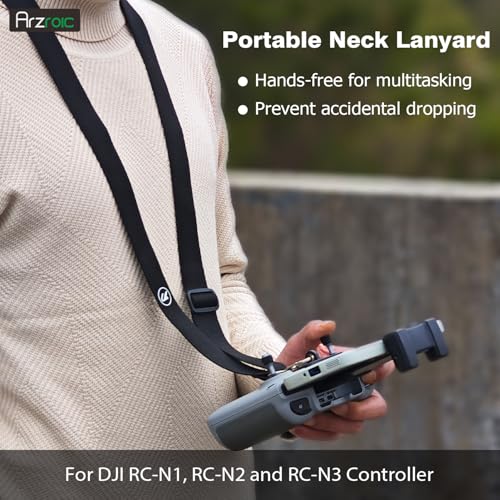 Arzroic Lanyard Neck Strap Drone Accessories for DJI Mini 4K / 2/2 SE / 3/3 Pro, DJI Flip/Neo/Mavic 3 / FPV, and DJI Air 3S / 3 / 2S