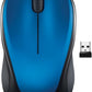 Logitech M317 Wireless Mouse, 2.4 GHz with USB Receiver, 1000 DPI Optical Tracking, 12 Month Battery, Compatible with PC, Mac, Laptop, Chromebook - Blue