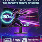 SANSUI 27 Inch Curved 160Hz Gaming Monitor, 1500R Curved Computer Gaming Monitor FHD 1080P, 4000:1, 110% sRGB, FPS/RTS, 1Ms MPRT|FreeSync|HDR|Low Blue Light|HDMI DP| VESA Support, HDMI Cable Incl.