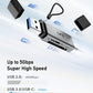 uni SD Card Reader, High-Speed USB C to Micro SD Card Adapter USB 3.0 Dual Slots, Memory Card Reader for SD/Micro SD/SDHC/SDXC/MMC, Compatible with MacBook Pro/Air, Chromebook, Android Galaxy
