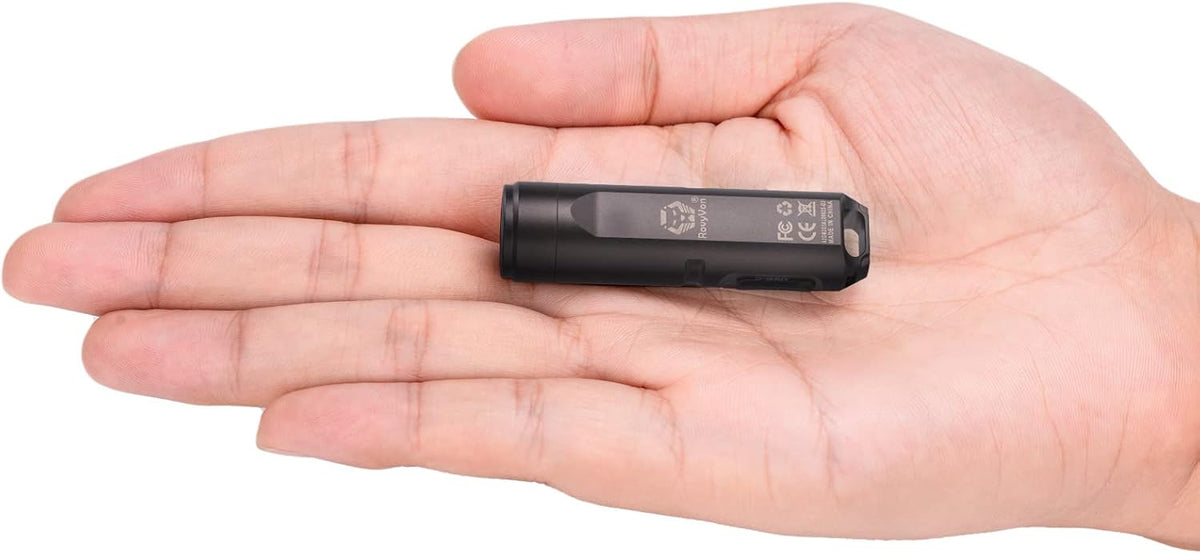 RovyVon A3 Gen 4 Keychain Flashlight- Super Bright 650 Lumens, USB C Rechargeable EDC Flashlight Water-Resistant, Lightweight- Ideal for Everyday Carry, Camping, Hiking, Emergency (Gun Grey)