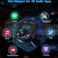 LIHAN Handsfree Calling Car Charger,Wireless Bluetooth 5.3 FM Transmitter Radio Receiver,MP3 Audio Music Adapter,Dual USB Ports,Compatible for iPhone Samsung Smartphones,Spotify & GPS Navigation