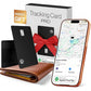 SPOTMINDERS Apple MFi Certified Wallet Tracker PRO for Travel Credit Card Design Works with Apple Find My IP68 Waterproof Rechargeable Tracking Card for Wallet Luggage Passport 0.07in Slim Item Finder