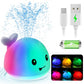 Gigilli Baby Bath Toys, Light up Bath Toys for Kids Ages 1-3, 1 Year Old Boy Girl Valentine’s Gift, 6-12-18 Months Baby Whale Bath Toy Sprinkler, Toddler Fountain Bathtub Pool Water Table Toys