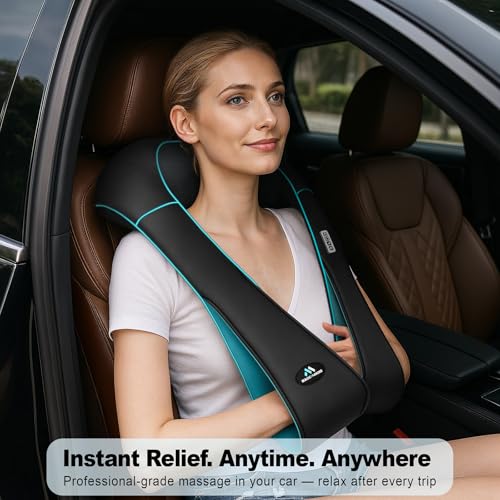 MagicMakers Shiatsu Neck Massager with Heat for Pain Relief Deep Tissue – Valentine's Day Gifts for Him, Her | Ideal for Men, Women, Mom & Dad – Amazing Back & Shoulder Relief from Daughter or Son