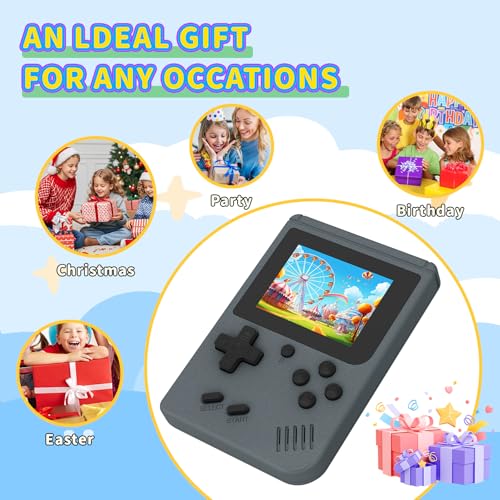 Retro Handheld Games Console Built-in 400 Video Games, Portable Handheld Emulator with 3.0 Inch Screen, Mini Travel Retro Gaming Consle (Classic Gray)