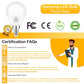 hansang 6 watt (60w Equivalent) LED Bulbs, E12 Small Base Candelabra Round Light Bulb, 600 Lumen, Warm White 2700K Ceiling Fan Light Bulbs, A15 LED Bulb Globe Shape, Non dimmable (6 Pack)