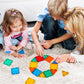 FNJO Magnetic Tiles, 100PCS Building Blocks, STEM Magnets Building Toy Set, Preschool Kindergarten Construction Stacking Toy, School Teacher Supplies, Classroom Must Haves