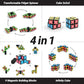 TOSY Magnet Fidget Spinner Mini - 8 Blocks, 3 in 1 Toy: Transformable Fidget Spinner, Infinity Cube, 2x2 Puzzle Cube, Easter Birthday Gift for Kids/Adults, STEM Sensory Stress Relief Toy