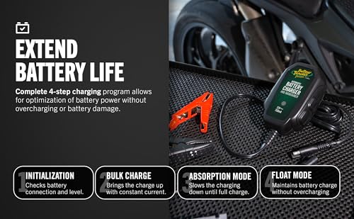 Battery Tender Junior 12V, 750mA Charger and Maintainer: Automatic 12V Powersports for Motorcycle, ATVs, and More - Smarter Than a Trickle Charger - 021-0123