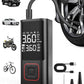Powools Cordless Tire Inflator 150PSI Portable Air Compressor with Auto Shutoff, Air Pump for Car Tires, Motorcycle, Bike, Balls, Inflatables, LED Light, Red, Standard Capacity