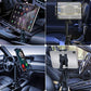 Cup Holder Car Tablet Mount for Truck, 360° Adjustable 15" Long 2-Arm Stand Holder for iPad Pro 12.9/11/10.5/9.7/Air/Mini 6/5/4, Galaxy Tab/Z Fold 6/5/4, iPhone 17/16/Pro, 4.7-12.9" Tab &Phone