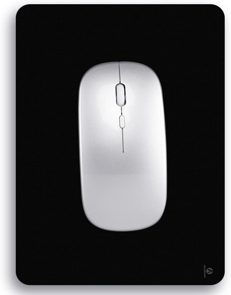Audimi Small Mouse Pad 6 x 8 Inch, Mini Mouse Pad Thick for Laptop Wireless Mouse Home Office Travel, Portable & Washable (Black)