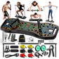 LALAHIGH Push Up Board,36 in 1 Home Gym Equipment with Ab Roller Wheel & Resistance Bands, Portable Foldable Workout Board for Full Body Strength Training Men Women,Gift for Boyfriend