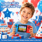 Handheld Games for Kids with 3.5" IPS Large Screen Built-in 216 Retro Video Games Portable Gaming Player with Rechargeable Battery Mini Arcade Electronic Toy Gifts for Boys Girls (Blue+Red)
