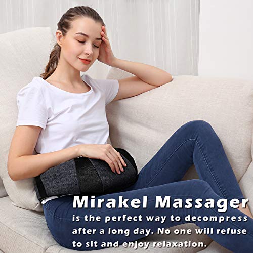 Mirakel Neck & Back Massager with Heat – Shiatsu Electric Kneading Massager, Ergonomic Design, Full-Body Comfort and Relaxation, Perfect Christmas Gift for Women, Men, Mom, Dad