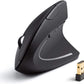 Anker 2.4G Wireless Vertical Ergonomic Optical Mouse for Work, Multi-Device Connectivity, 800/1200 /1600 DPI, 5 Buttons for Laptop, Desktop, PC, MacBook - Black