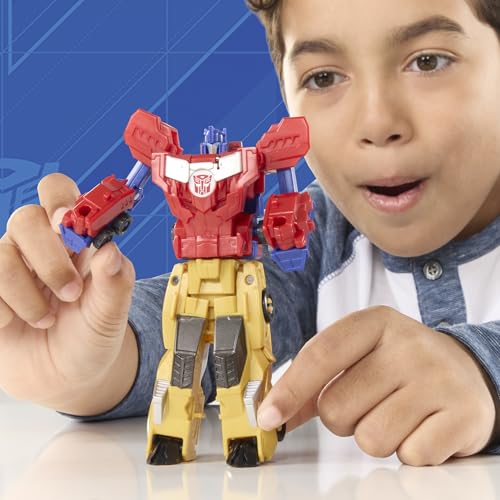 Transformers Crash & Combine Heroes, 3.75-Inch Converting Bumblebee and Optimus  Action Figures, Robot Toys for Kids 6 and Up ( Exclusive)